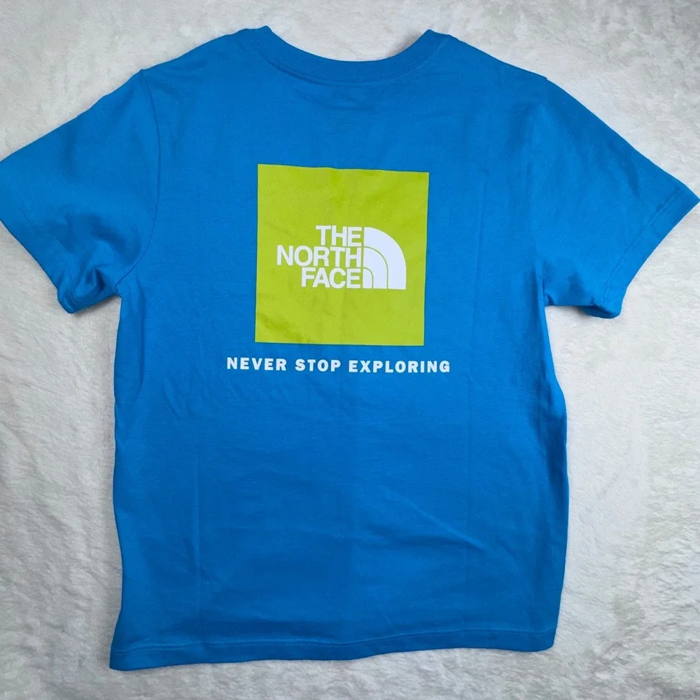The North Face T-Shirt Kids L 12 Blue Evoltn Box SS Graphic Tee Back to School